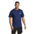 T-shirt blu da uomo con logo bianco adidas Essentials Training, Abbigliamento Sport, SKU a722000408, Immagine 0
